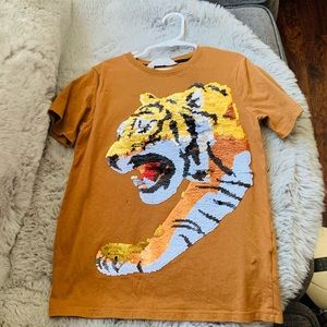 Boys reversible sequin design shirt